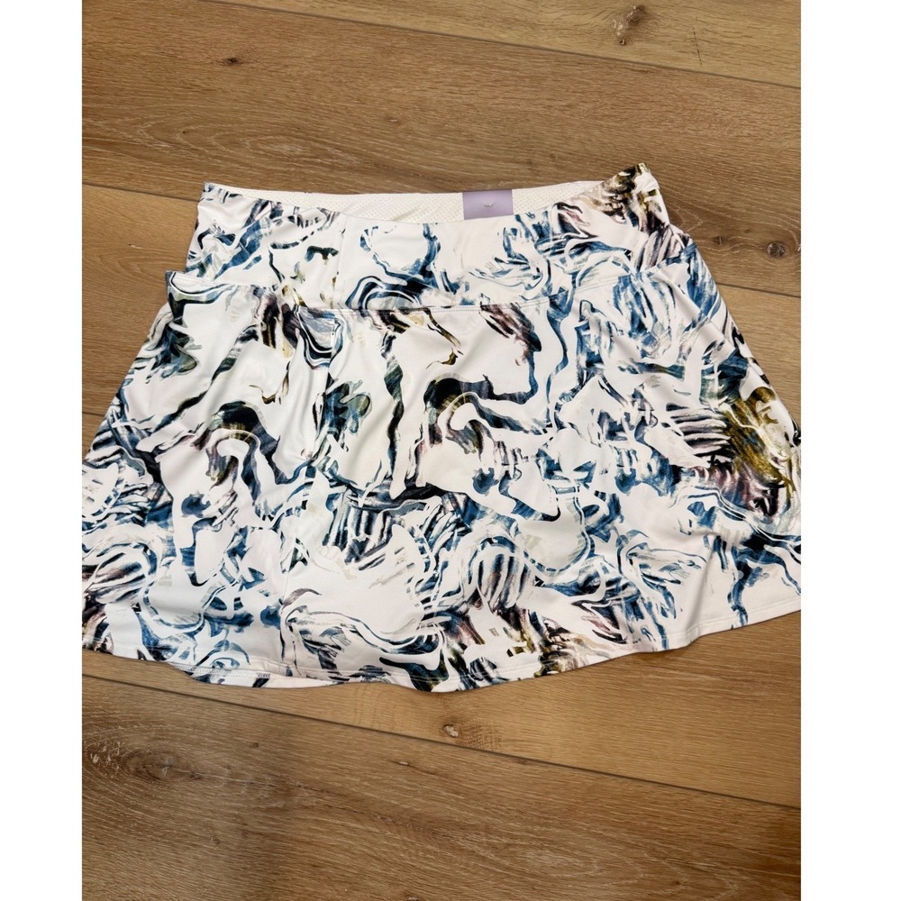 Calia Golf Eagle Skort XXL Blue White Abstract Marble Print Athletic Skirt 15"